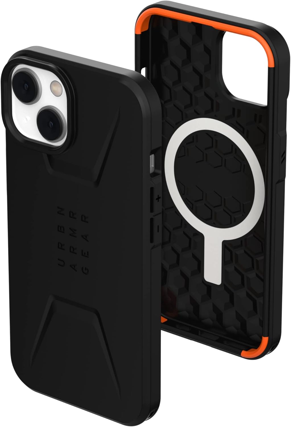URBAN ARMOR GEAR UAG Designed for iPhone 14 Case Black 6.1" Civilian Built-in Magnet Compatible with MagSafe Charging Sleek Ultra Thin Slim Dropproof Shockproof Protective Cover