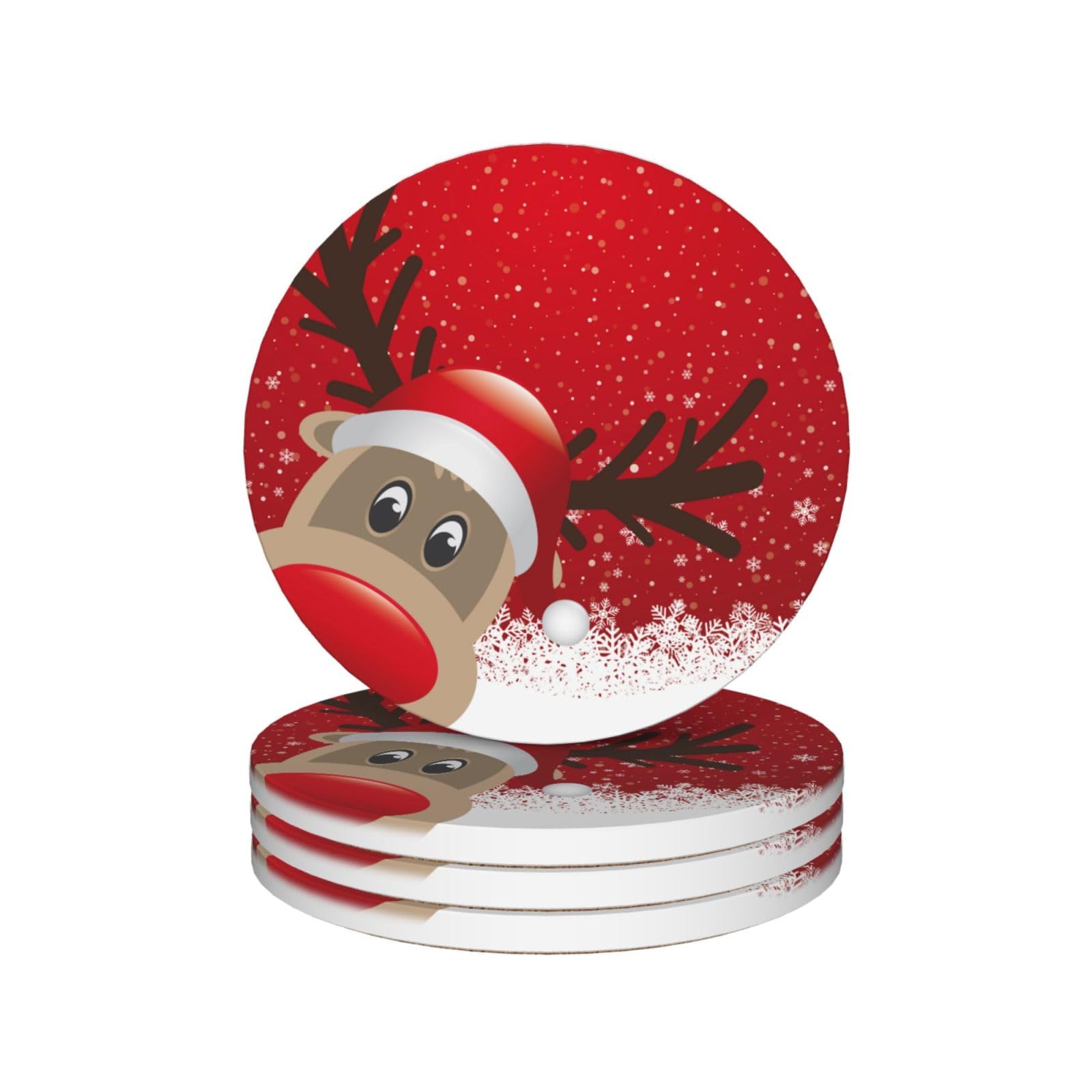 Dessous de verre motif élan Merry Christmas : le cadeau de table de Noël idéal en céramique