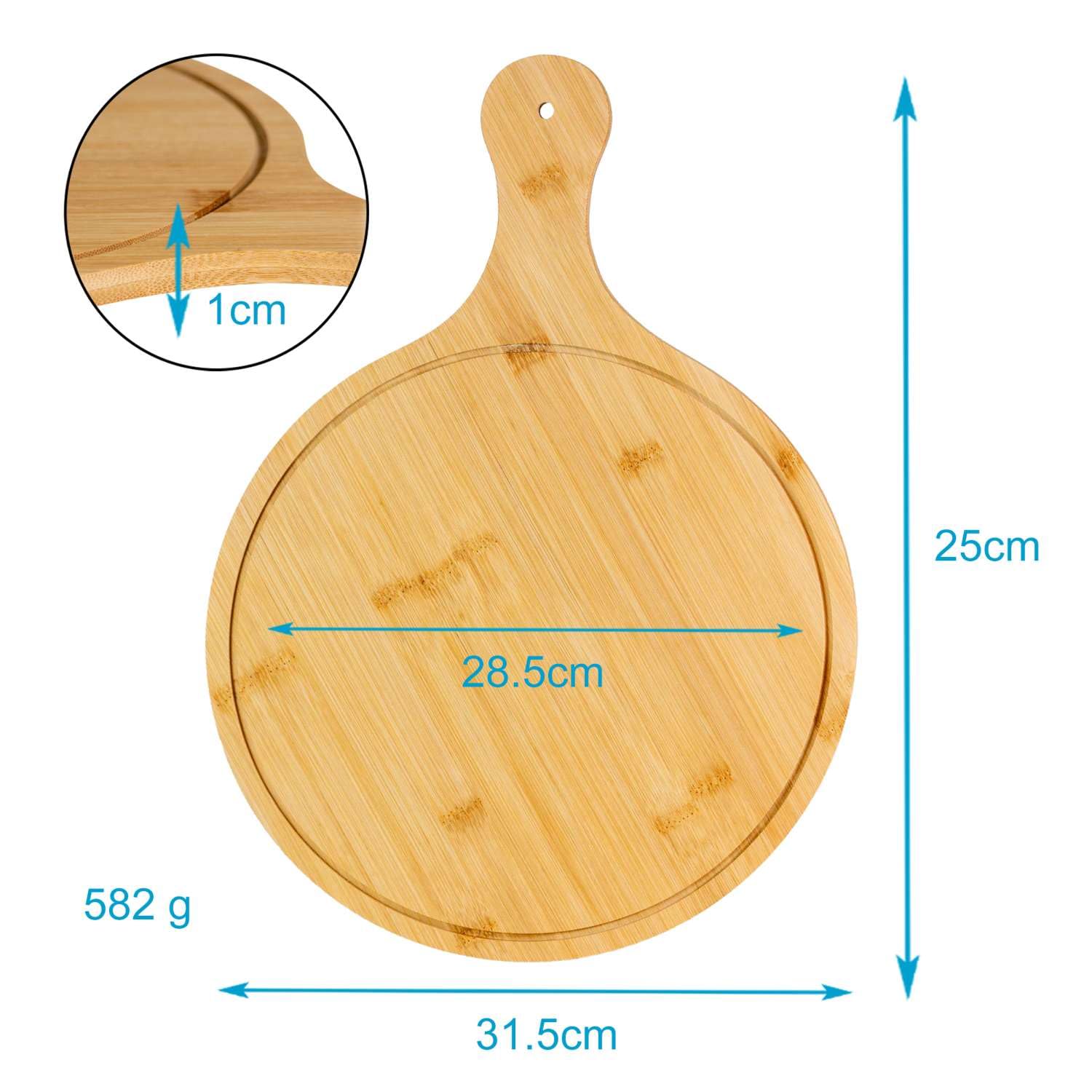 Wood Bread Board Pizza Board Cutting Board With Handle Hole – Gifts For - View #14