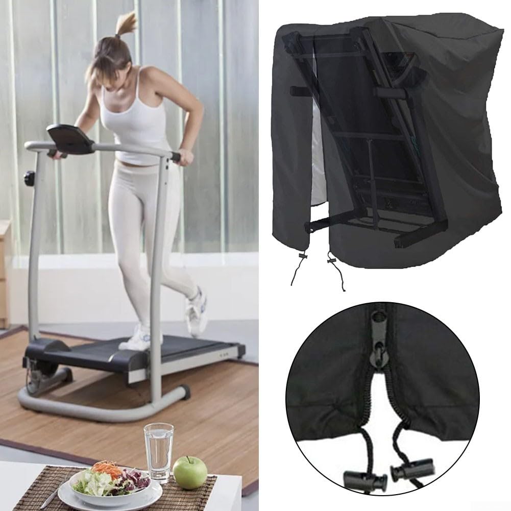 Housse pour tapis de course pliable - Protection imperméable avec fermeture éclair et cordon de serrage - Pour l'extérieur