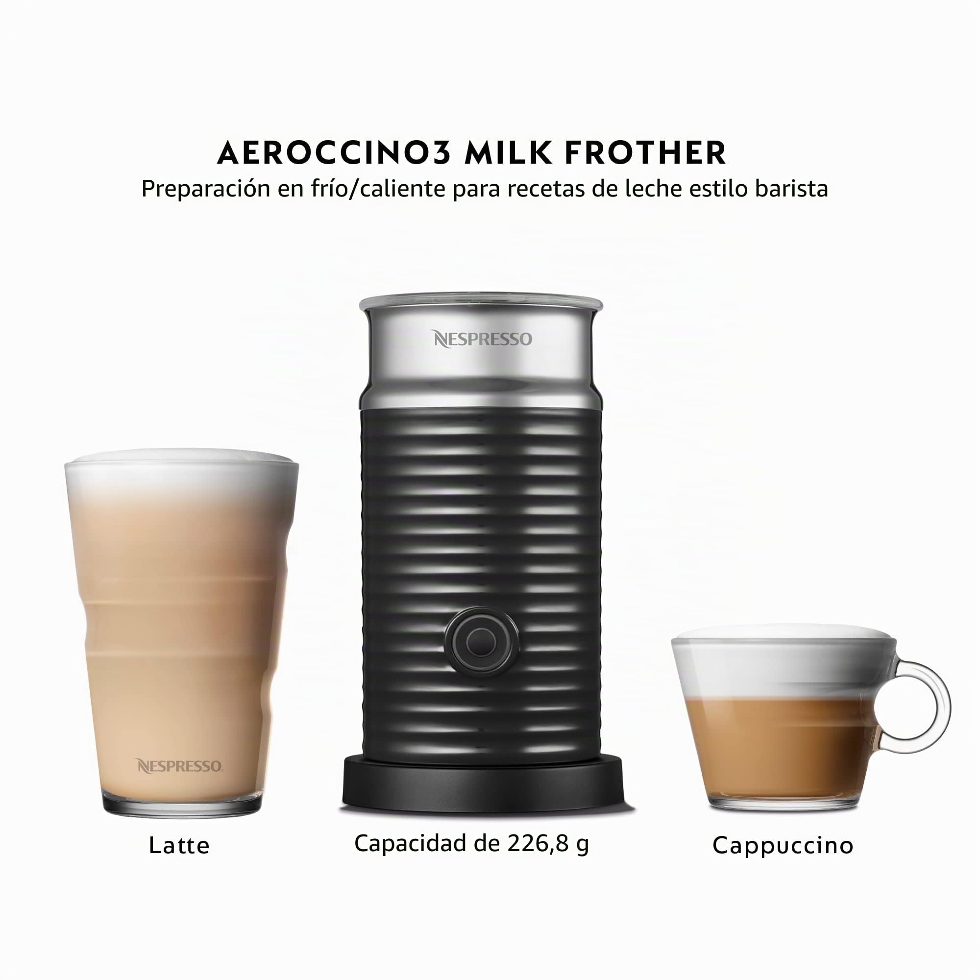 Nespresso Vertuo Pop+ Deluxe de De'Longhi con Aeroccino, Plata