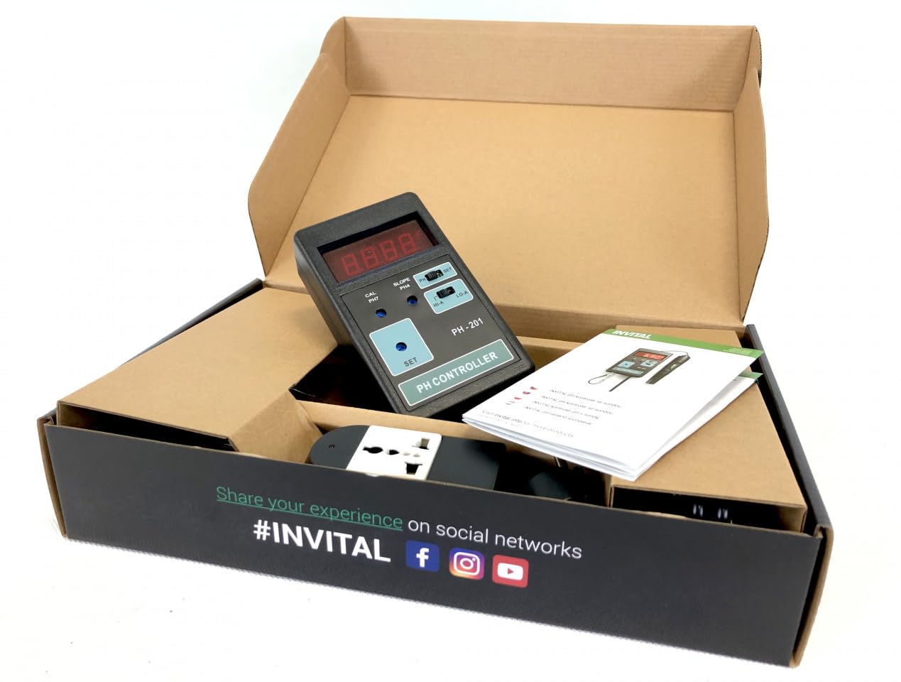 Digitaler pH-Controller mit Sonde, Präzise pH-Überwachung, CO2-Dosierung, Kontrolle der Wasseracidität im Aquarium, Robuste pH-Sonde, Einfache Installation