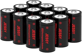 JESSY 12 Pack CR123A Lithium Batteries, 3.7V Rechargeable Batteries for Arlo Wireless Cameras VMC3030 VMK3200 VMS3330 3430 3530 and Flashlight Polaroid Microphone