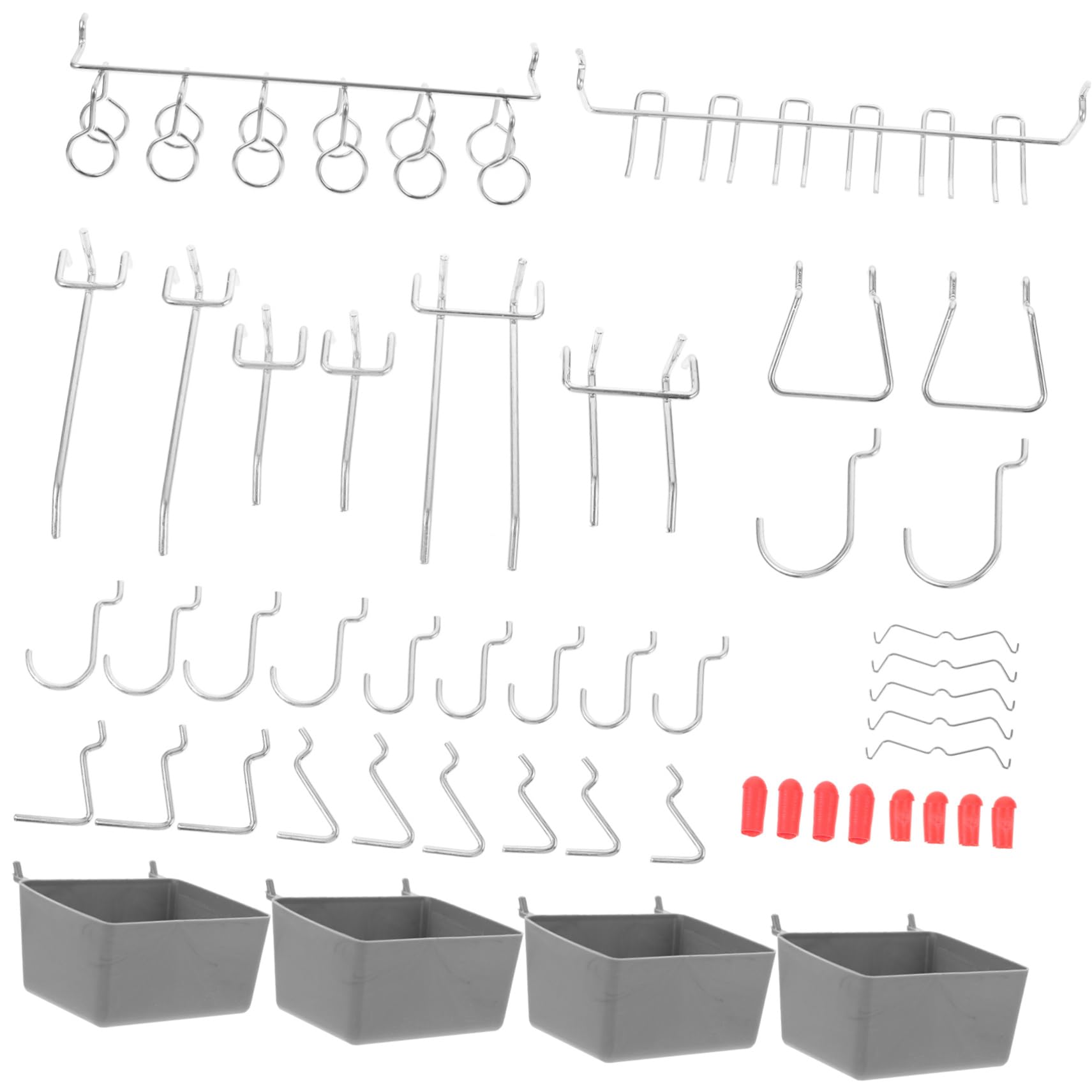 Zerodeko Kit in Acciaio Inossidabile Ganci per Pannello Forato 114 Pezzi
