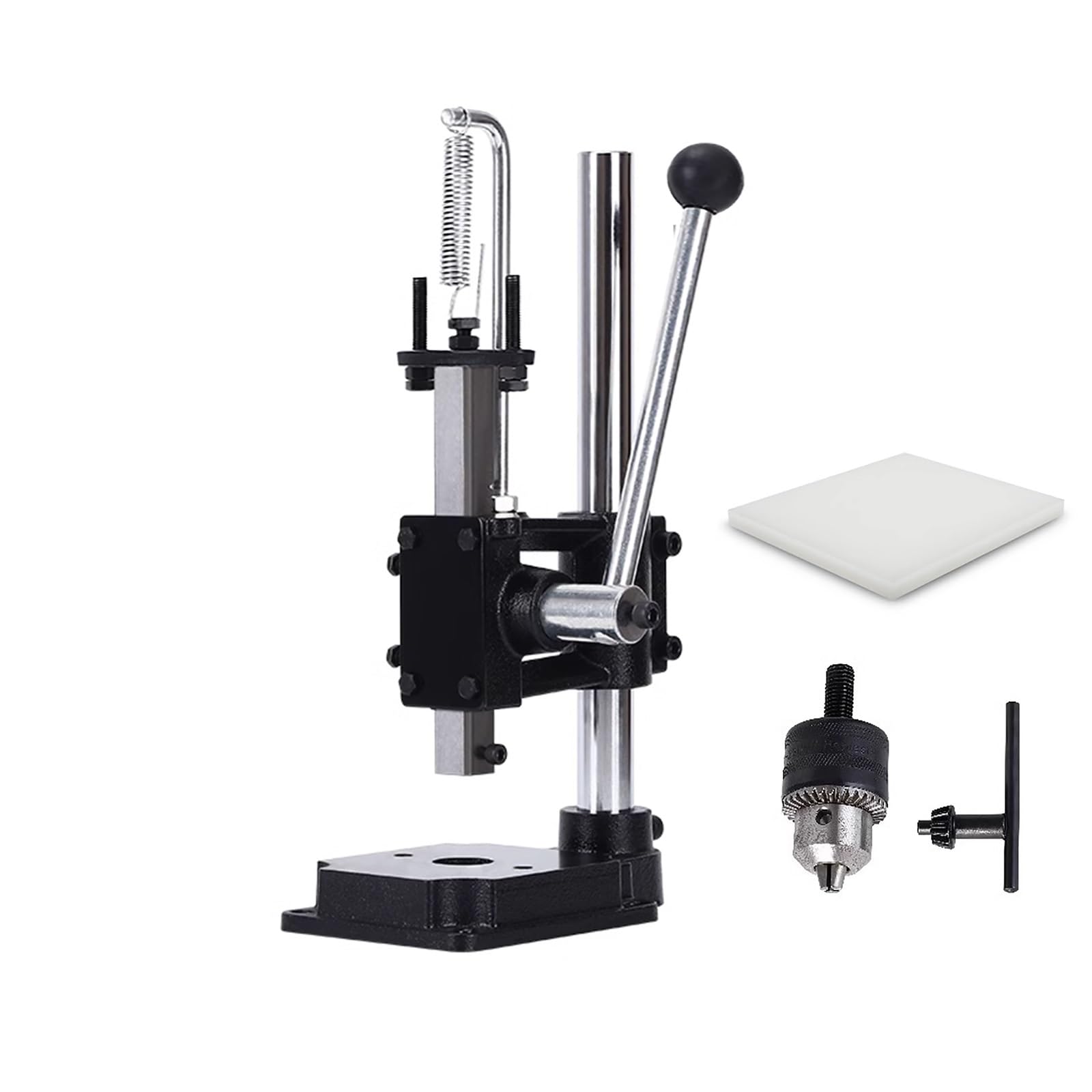 Metal Arbor Press, 350lb Pressure Capacity, Manual Leather Punching Machine ,Punching Tool For DIY Leather Crafts, With Aluminum Scale Plate, With Punching Tool, Free Accessories(Size:Package 3)