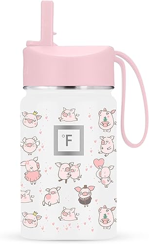 IRON FLASK Botella de agua para niños 10 onzas tapa de pajita acero inoxidable aislado al vacío vaso de doble pared taza de viaje taza térmica