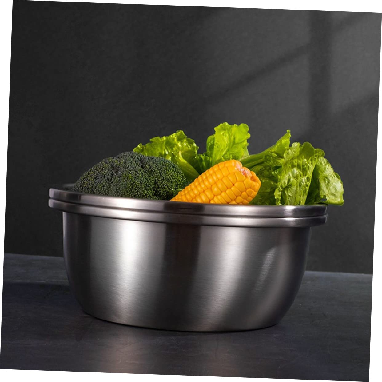 Scolapasta Multifunzionale in Acciaio Inox Doppio Strato e Design a Fori Fini, per Drenare Frutta e Verdura in Cucina Interna o Campeggio