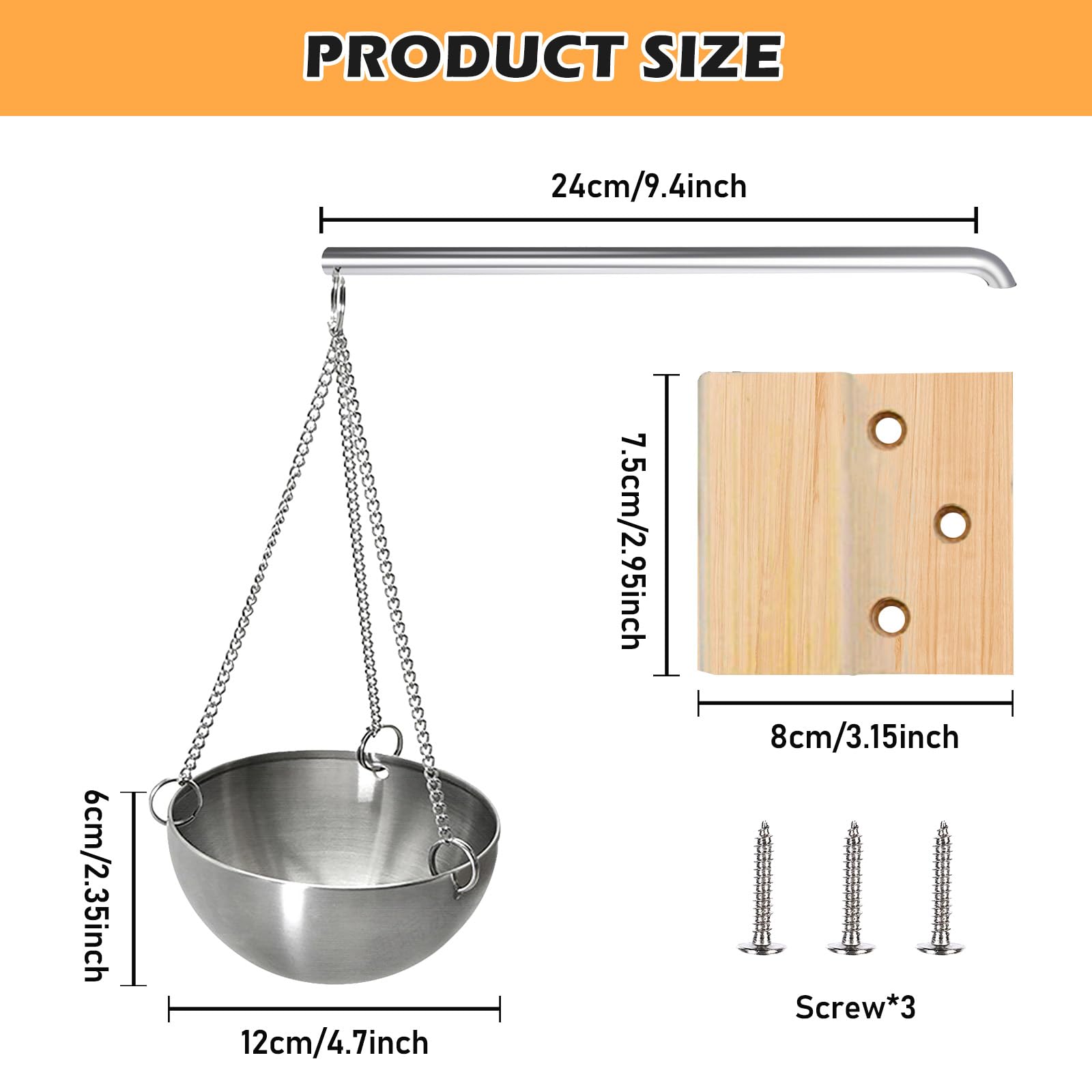 Bordeag Bol D'arôme Sauna 12cm Acier Inoxydable Huile Essentielle Accessoire Sauna Spa
