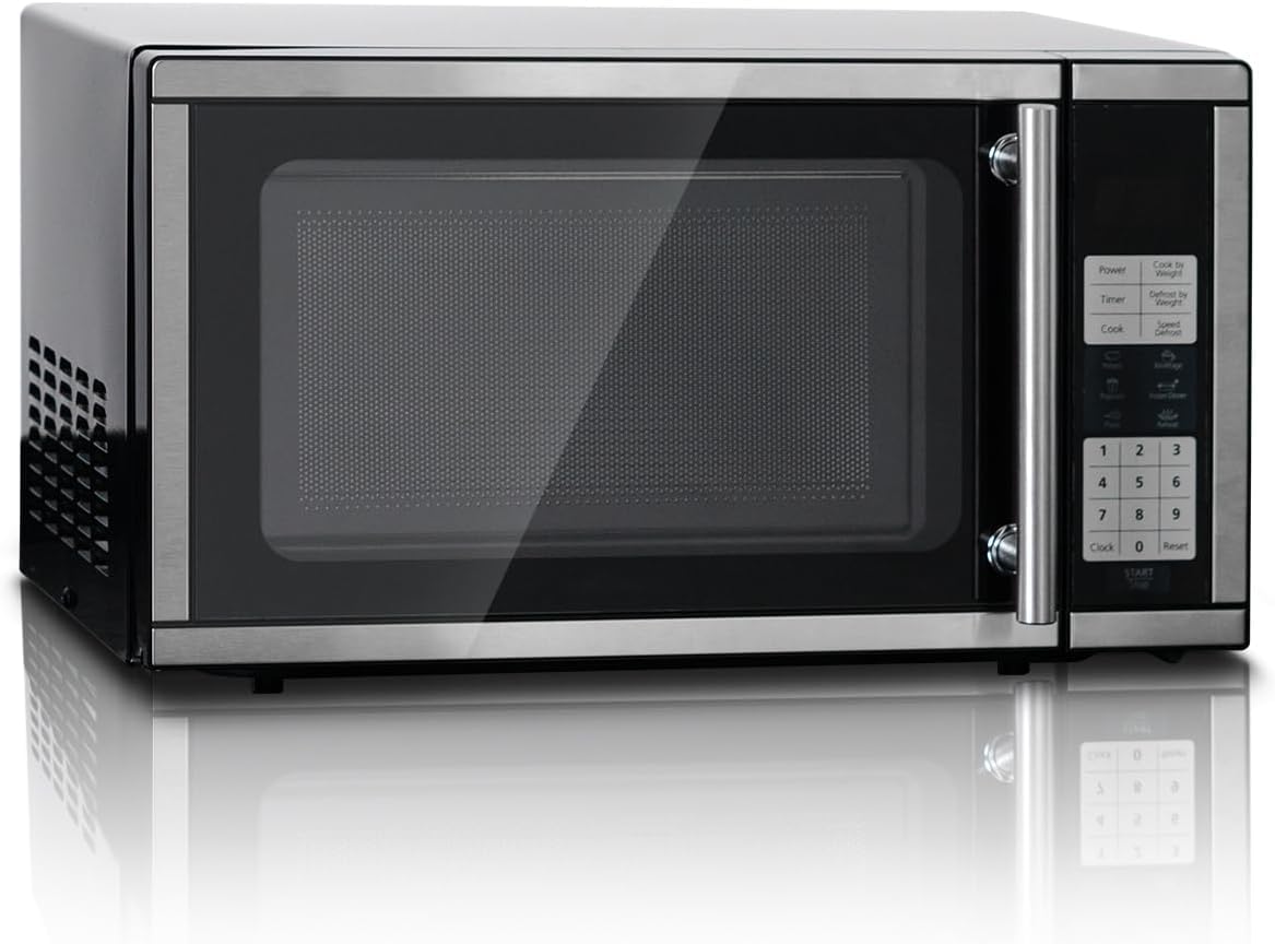 Microwave Ovens Countertop 0 7 Cu Ft 700W Small Microwave with 10 power levels 6 Auto-Cook Programs in