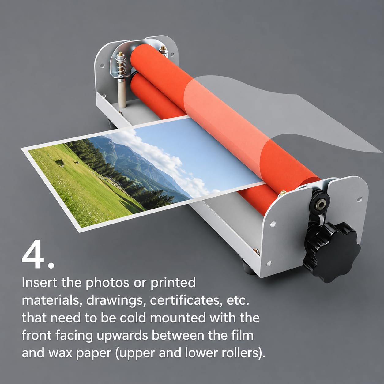 12 Zoll A4 Manueller Kaltlaminator Handkurbelmaschine