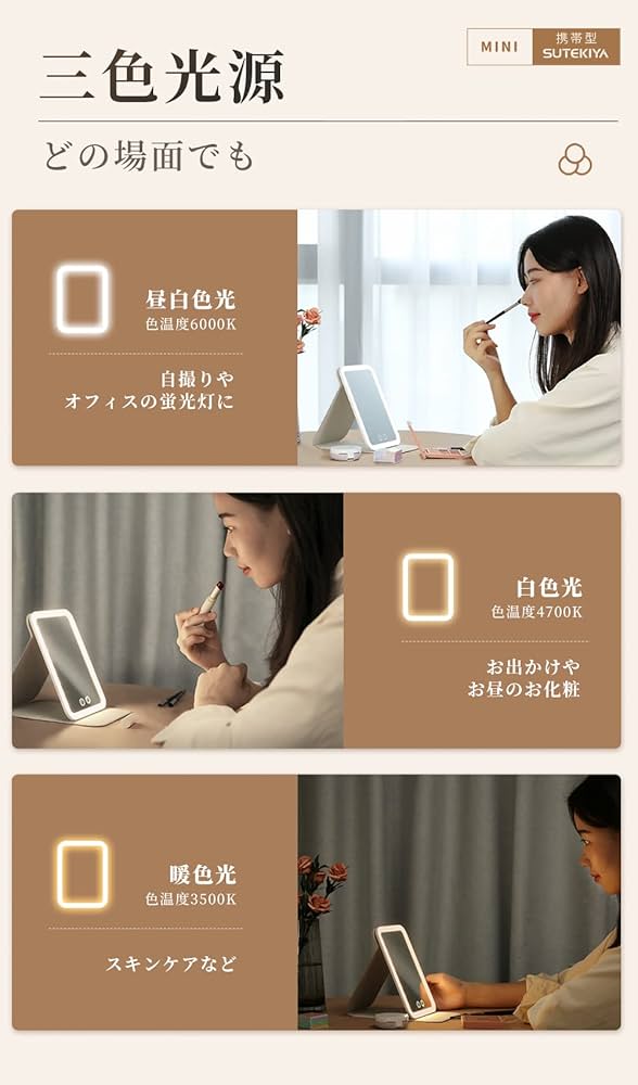 Amazon.co.jp: 女優ミラー 卓上ミラー 日光女優ミラー 卓上鏡 化粧鏡