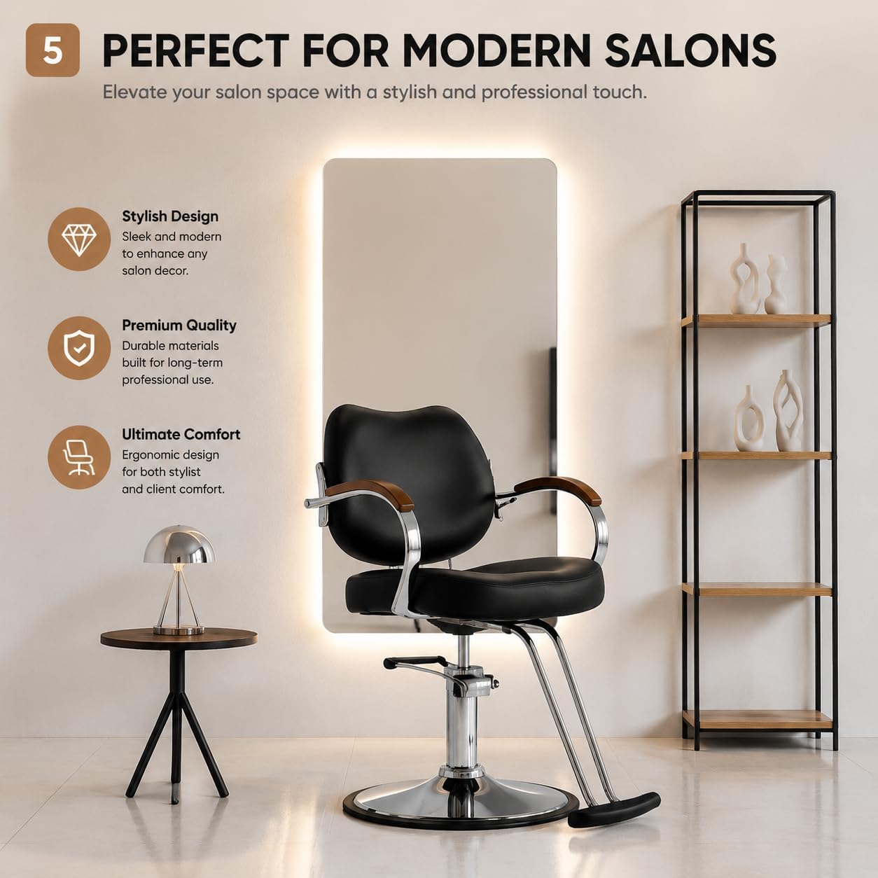 Hair Salon Chair Styling Heavy Duty Hydraulic Pump Barber Chair Beauty Barbering Chair for Hair Stylist Women Man