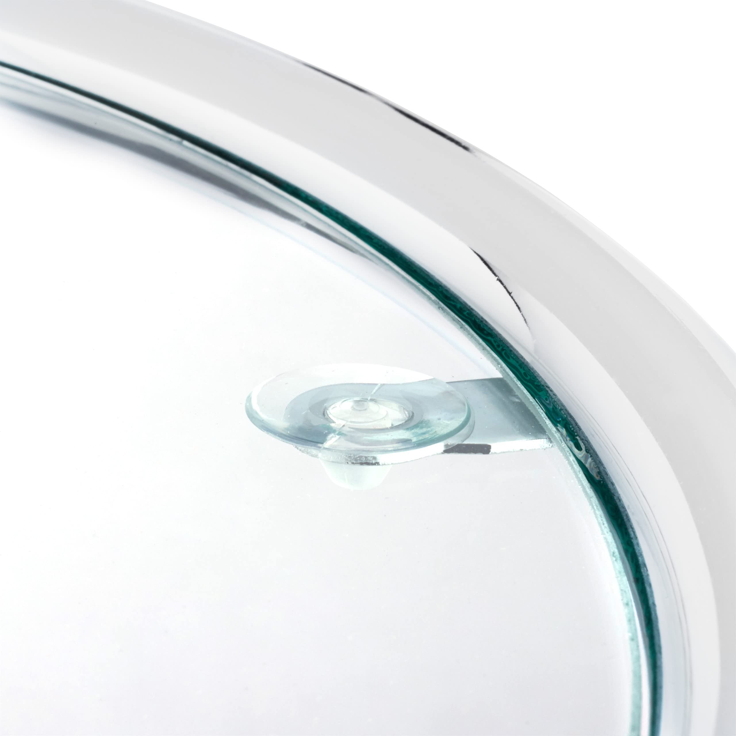 Relaxdays Tavolino Rotondo, Struttura in Metallo, Ripiano in Vetro, Tavolo Basso Salotto, Decorativo, Design, HxD 53 x 45 cm, Argento