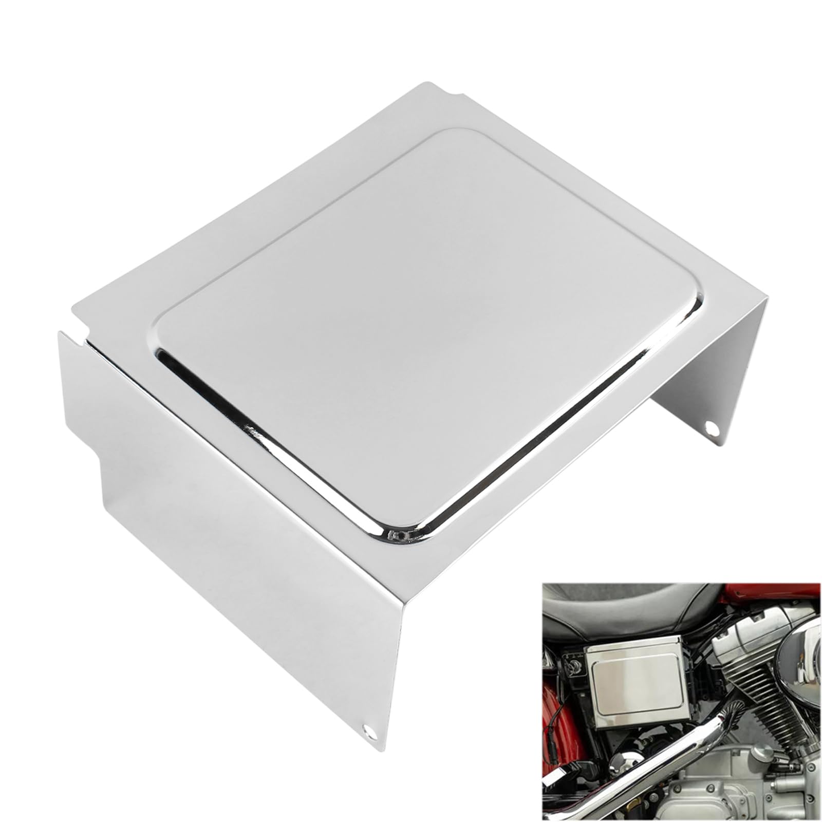 Photo 1 of HIYOYO Chrome Battery Side Cover for Harley Dyna/Sportster 1997-2005