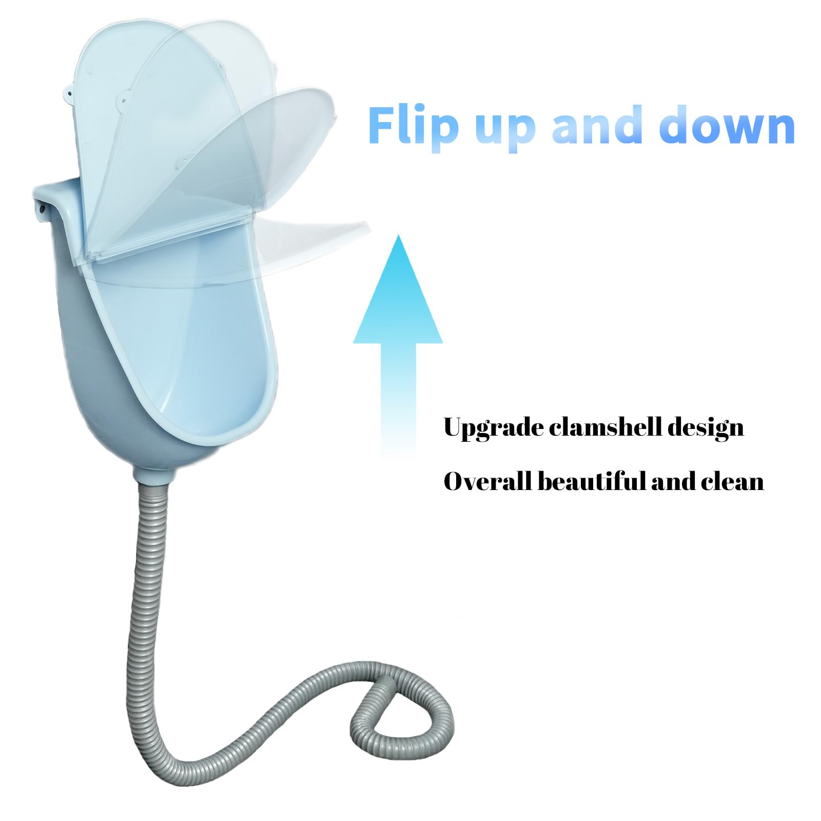 Orinal para niños pequeños montado en la pared con tapa, orinal para el baño, orinal de entrenamiento para niños, orinal sin agua para hombres, orinales de plástico, desviador de orina de orina de