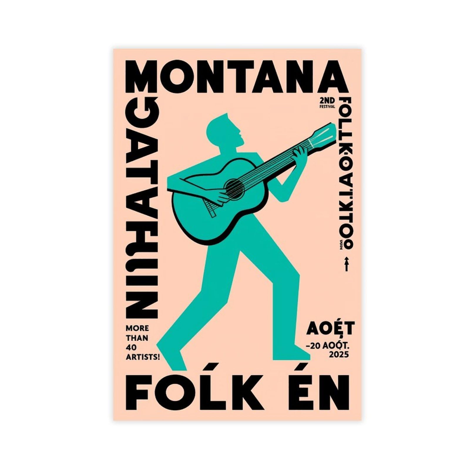 Mnyuein Poster vintage Jazz Festival astratto e minimalista 5 poster su tela decorazione camera da letto sport paesaggio ufficio camera regalo decorazione senza cornice: 61 cm L x 91,4 cm W