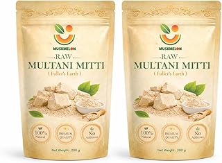 Muskmelon Raw Multani Mitti Powder 200g | 100% Natural Fuller’s Earth for Face &amp; Hair | Oil Control, Acne Care, Deep Clean...