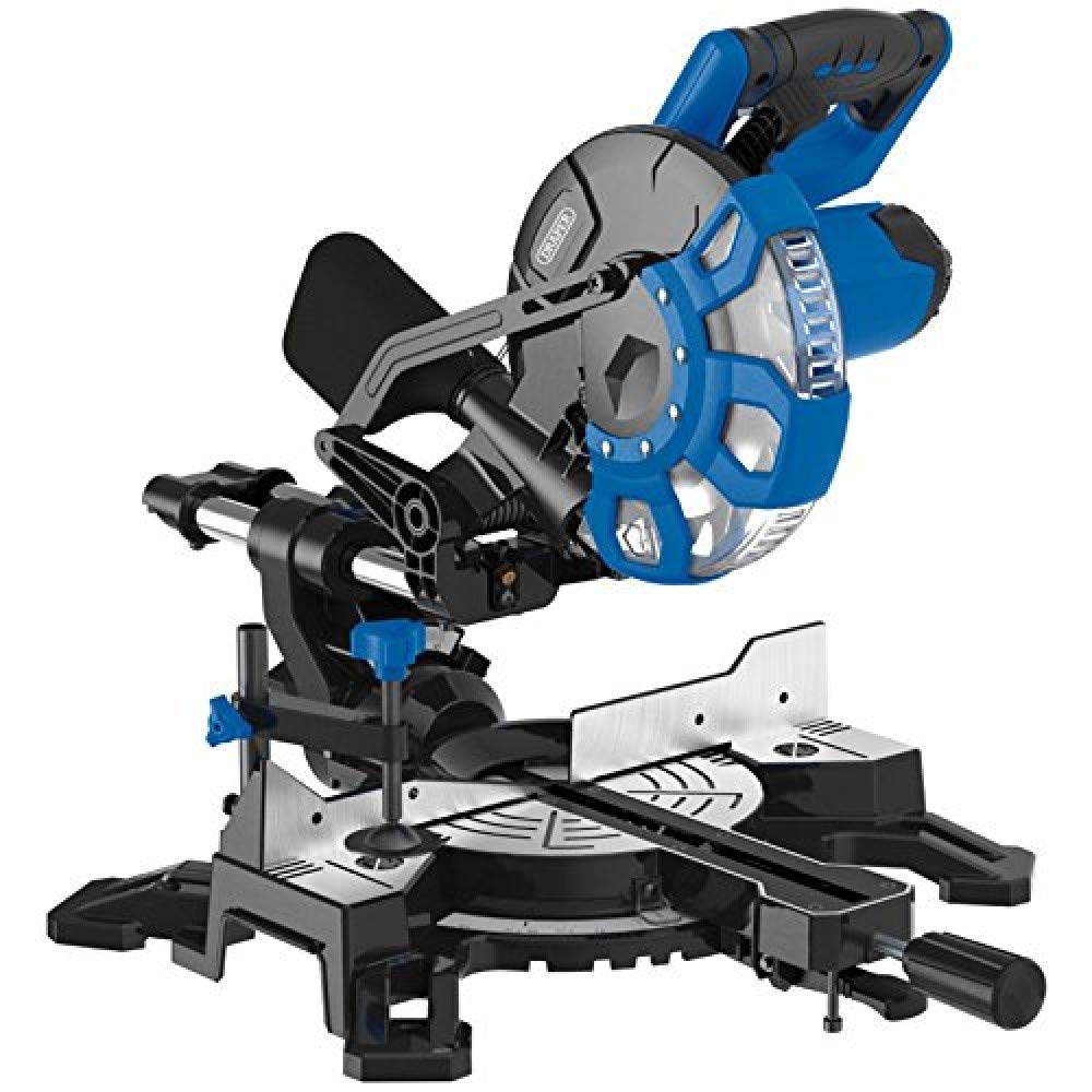 Draper Sliding Compound Mitre Saw With Laser Cutting Guide210mm1500W 83677 from B&Q