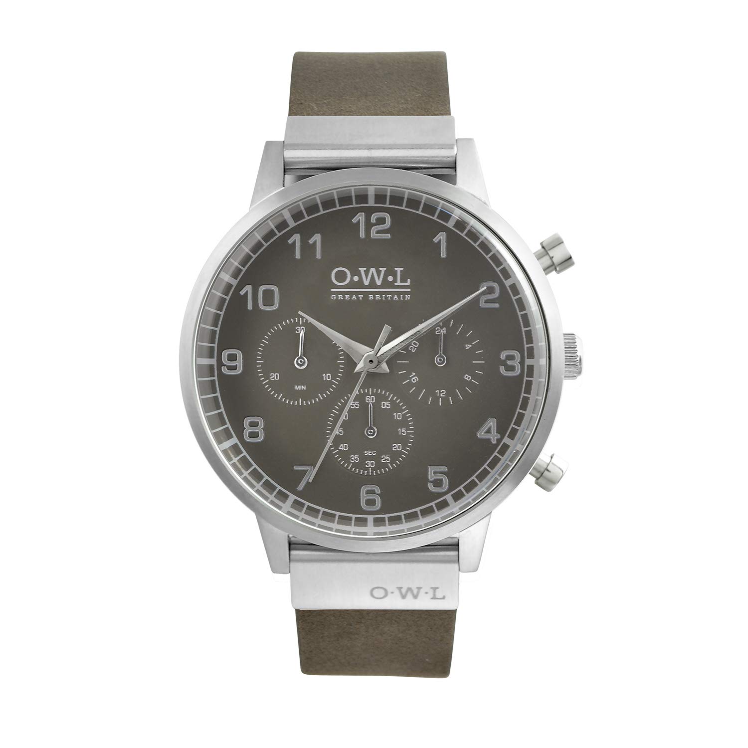 O.W.L Men's Analogue Japanese Quartz Watch with Stainless Steel Strap K8SSG