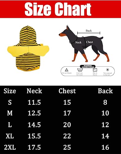 Miniatura 3 de Sudaderas con capucha para perros de abejorro para Halloween, ropa para mascotas, camisas de abeja para cachorros (M)