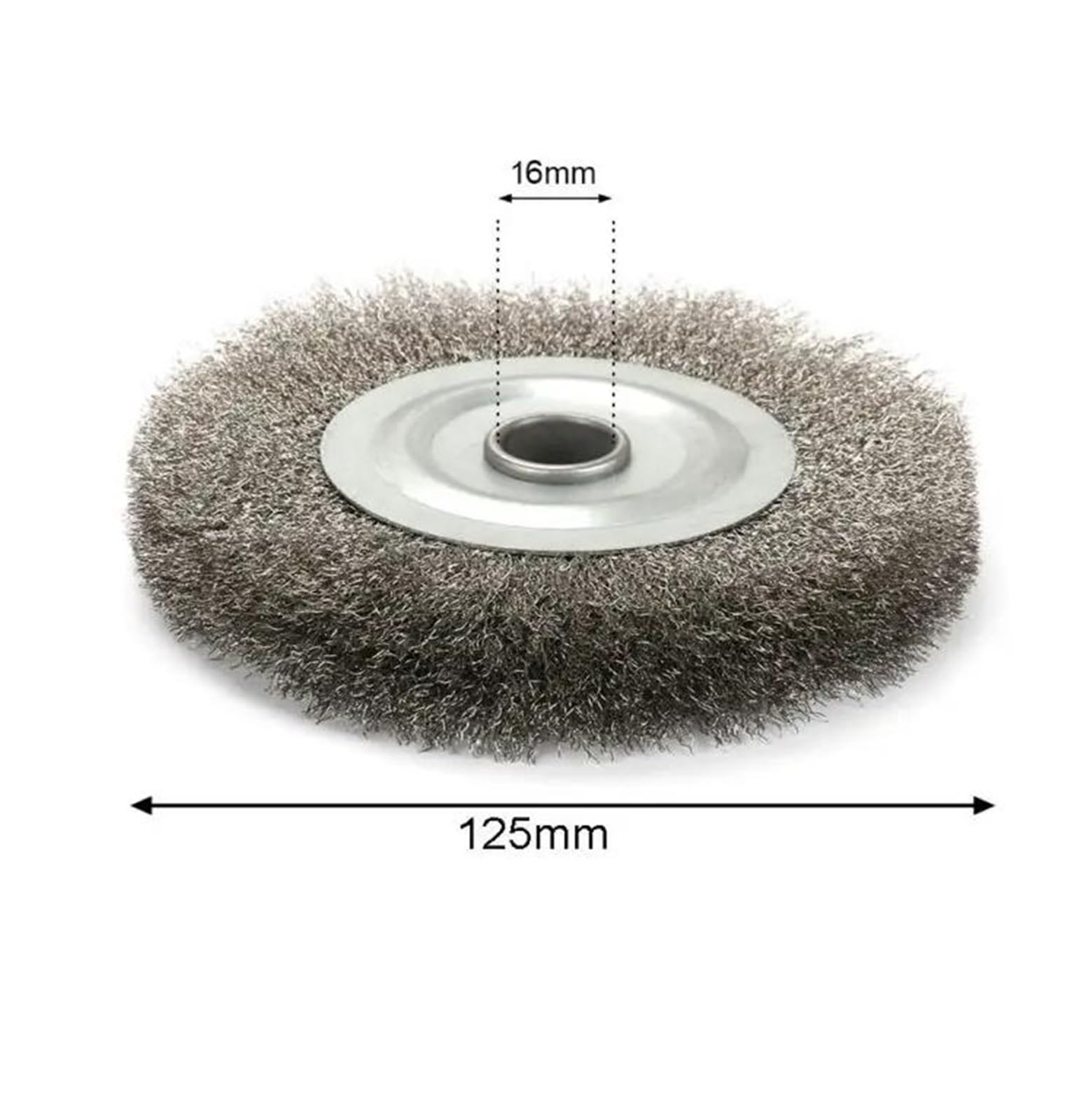 2 szt. 5-calowa szczotka tarczowa z drutu ze stali nierdzewnej o karbowaniu 125 mm do polerowania materiałów ściernych w szlifierce stołowej