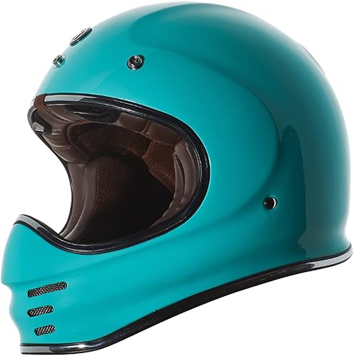 Miniatura 2 de TORC T3Baja - Casco de motocicleta de fibra de vidrio retro clásico de cara completa con aprobación DOT y ECE