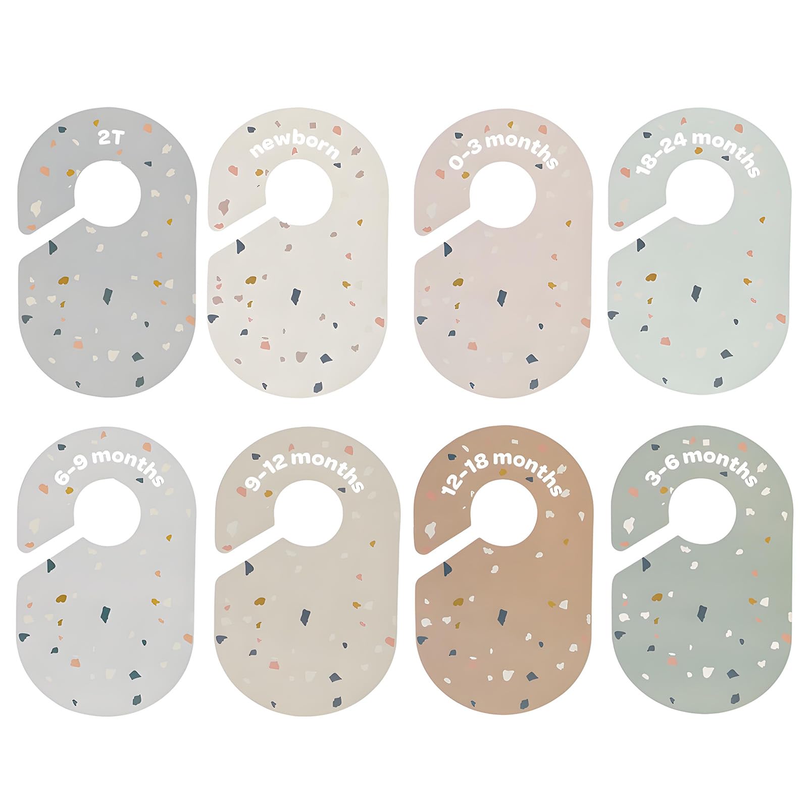 8 Pack Baby Closet Divider, Baby Wardrobe Organizer, Double-Sided Colorful Hanger Dividers for Newborn to 24 Months