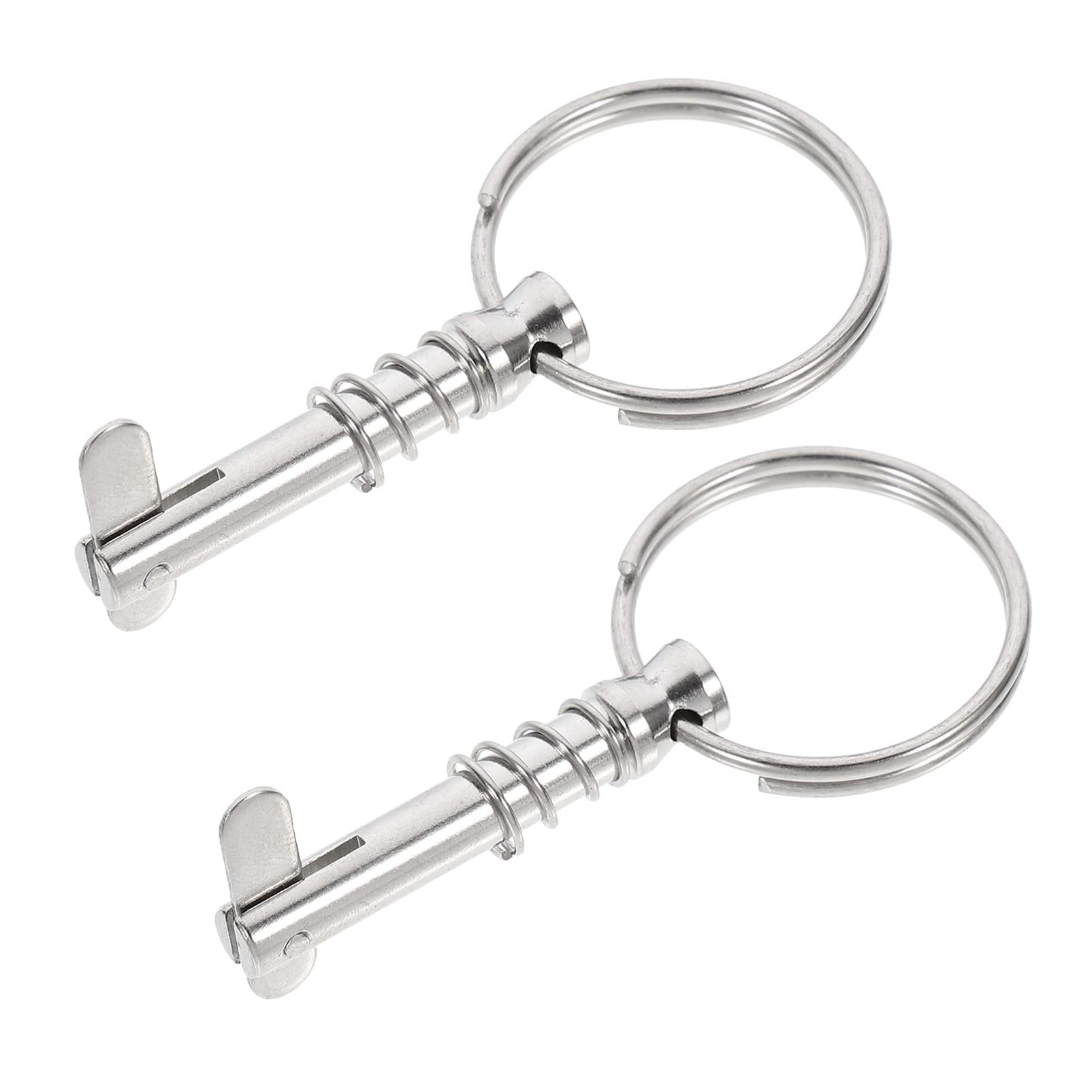2 Pack 1/ 4 Diameter w/ Drop Cam& Spring, Usable Length 1, Full 316 Stainless Steel, Bimini Top Pin, Marine Hardware, All Parts are Made of 316 Stainless Steel