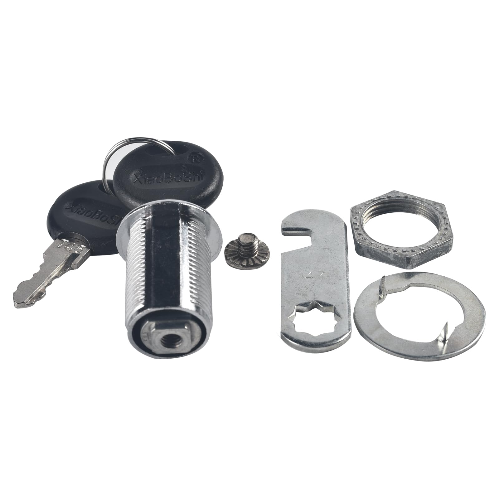 TopHomer 25 mm Verrou à Came Cylindrique Universel - Serrure pour Boîte aux Lettres/Armoire/Tiroir | Alliage Zinc | 2 Clés Incluses