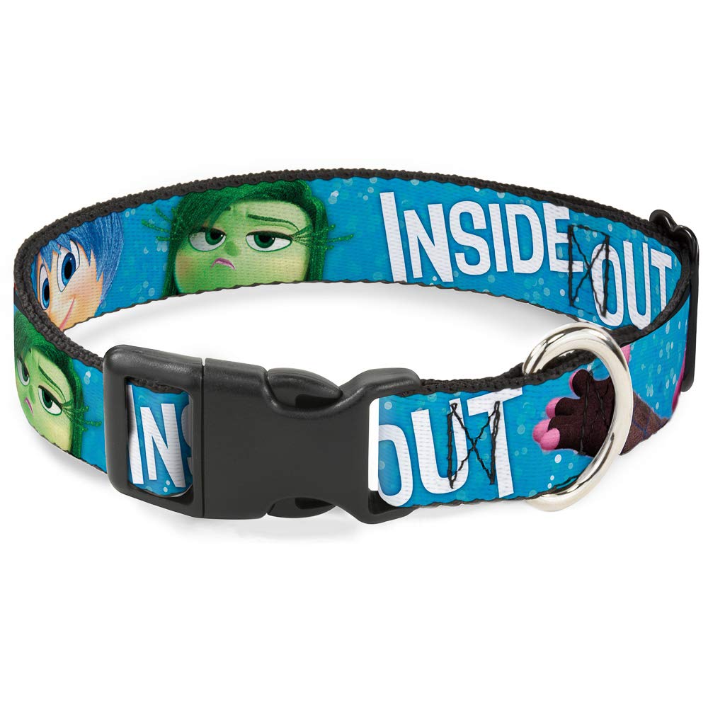 Collier bleu blanc pailleté Buckle Down Inside Out avec clip plastique