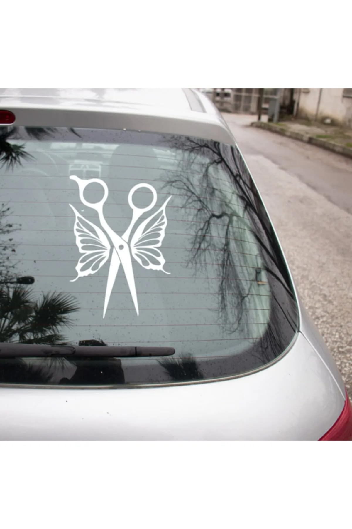 TSC Berber Makas Ve Kelebek Etiket Sticker 25cm Beyaz, 22HZRx19