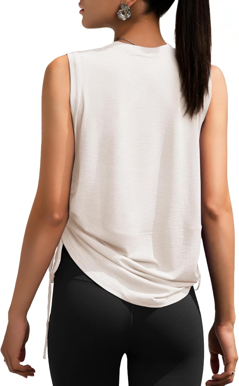 SOFIA'S CHOICE Women Hoodies Sleeveless Tank Tops Summer Workout Gym Running Athletic Shirts