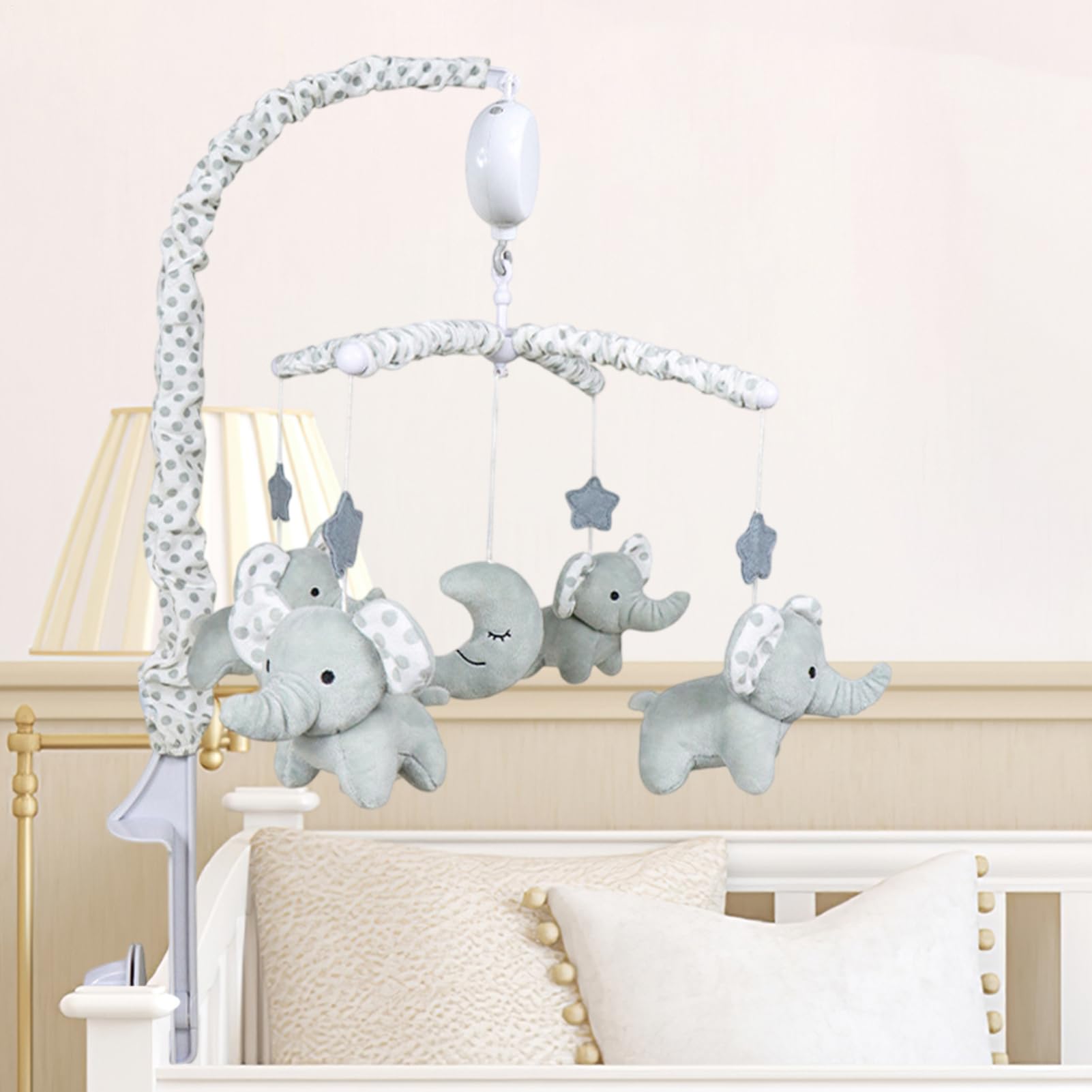 Bébé berceau mobile pour filles, bébé berceau musical mobile Cerceau de | Boîte à musique mobile à contraste à contraste à contraste incluse pour le lit de pépi