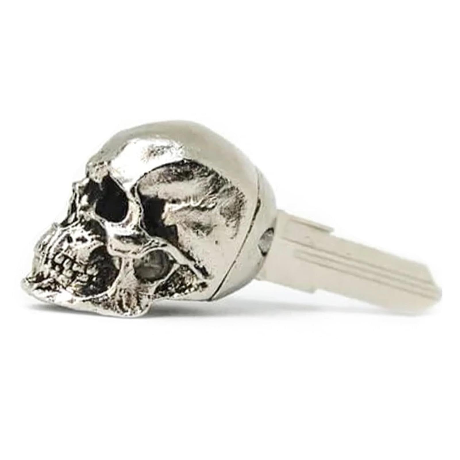 GenericDemon Skull Key, Metal Skull Head Keychains, Gothic Skull Key Covers Caps with Ring, Creative Skull Head Key Topper Coding Tags, for House, Door & Motorcycle Keys