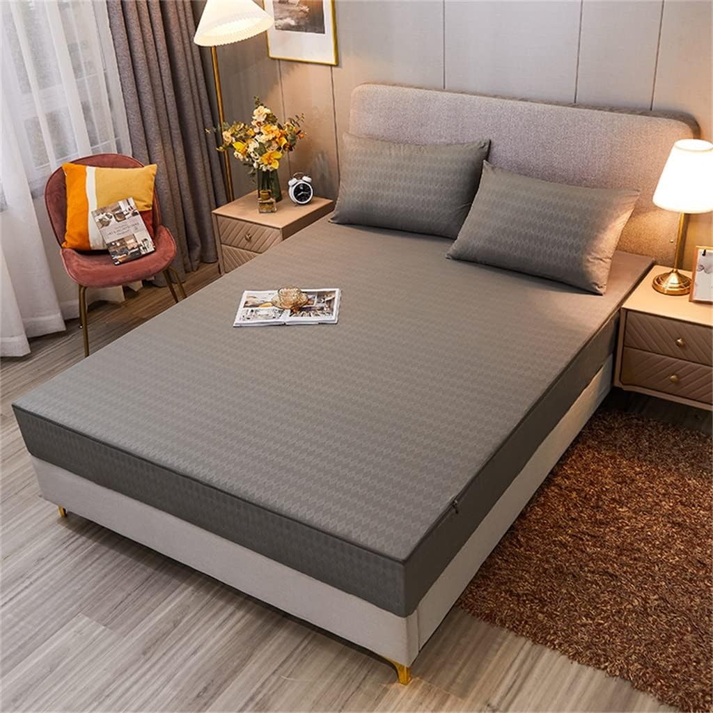 Mattress Cover Six Sides Zippered Sheet Large King All Inclusive(180X220X20cm)