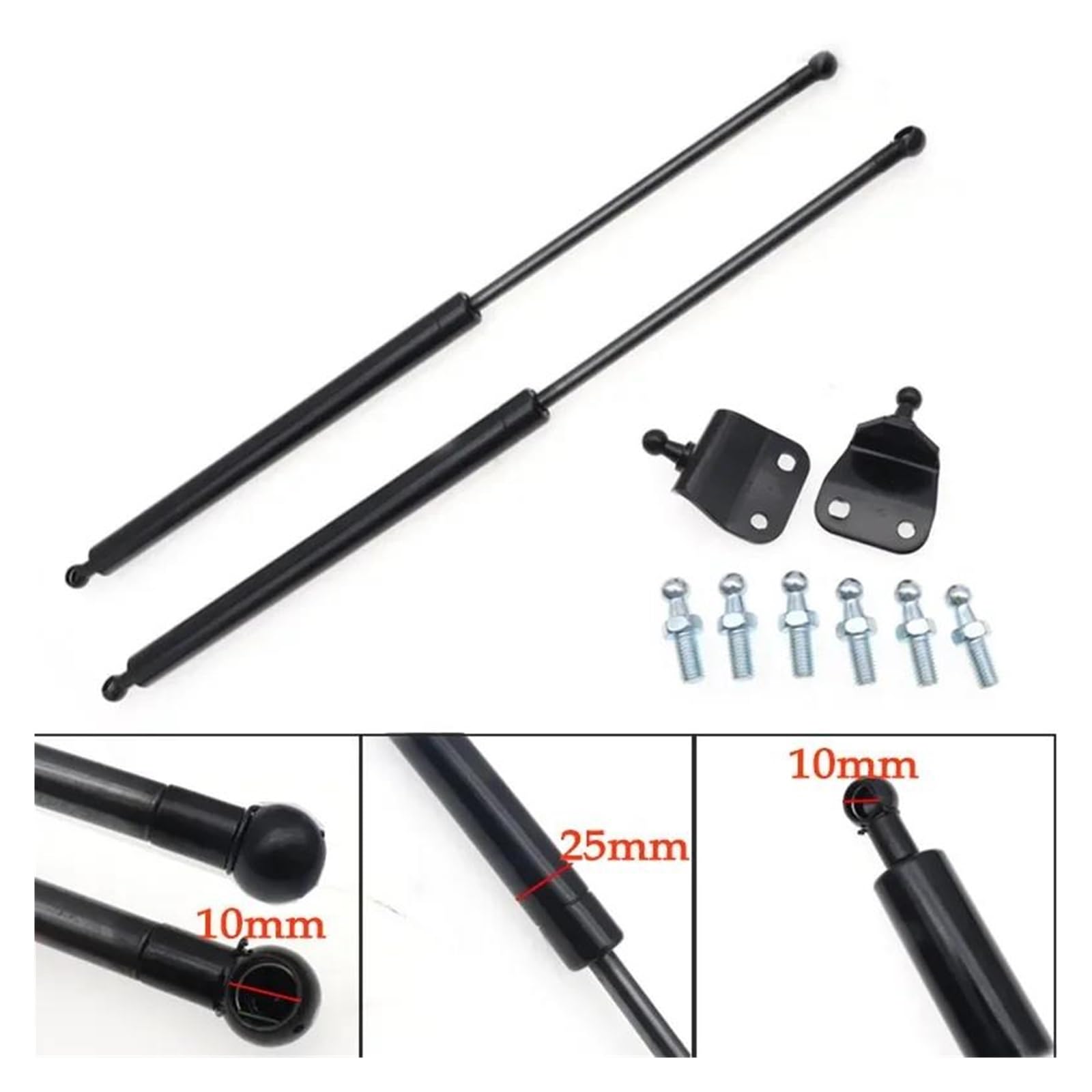Pistoncini 300-600mm 120kg/1200N Barre Rinforzo Universali Molla Ammortizzatore Sollevatore Per Cassone Portaoggetti Cofano Portellone Camper Bus Molla A Gas Porta Posteriore(600mm)
