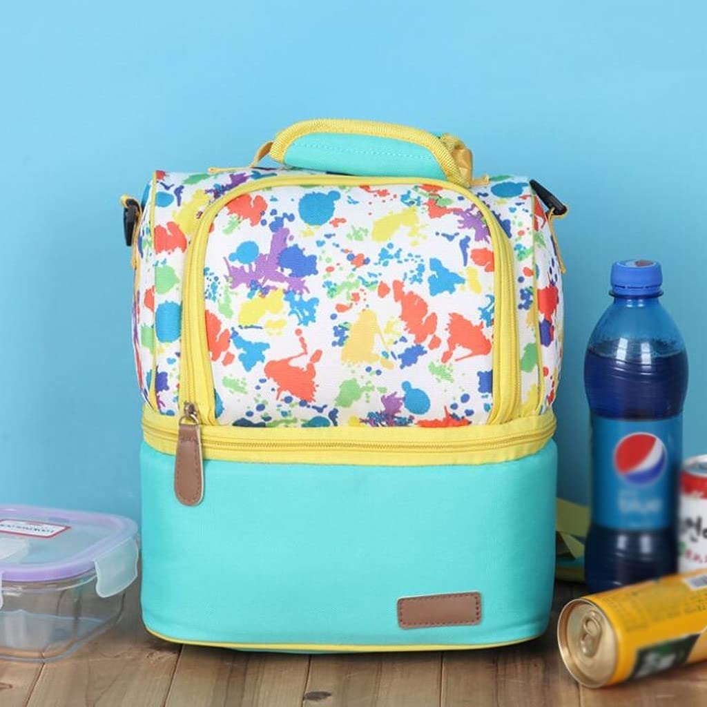 borsa da picnic Auto Picnic Bag Double-Loay Isolamento termico Isolante Picnic Zaino Portatile Pranzo Borsa Adatto all'aperto Camping Office Office Escursioni Cesto portaoggetti da esterno per famigli