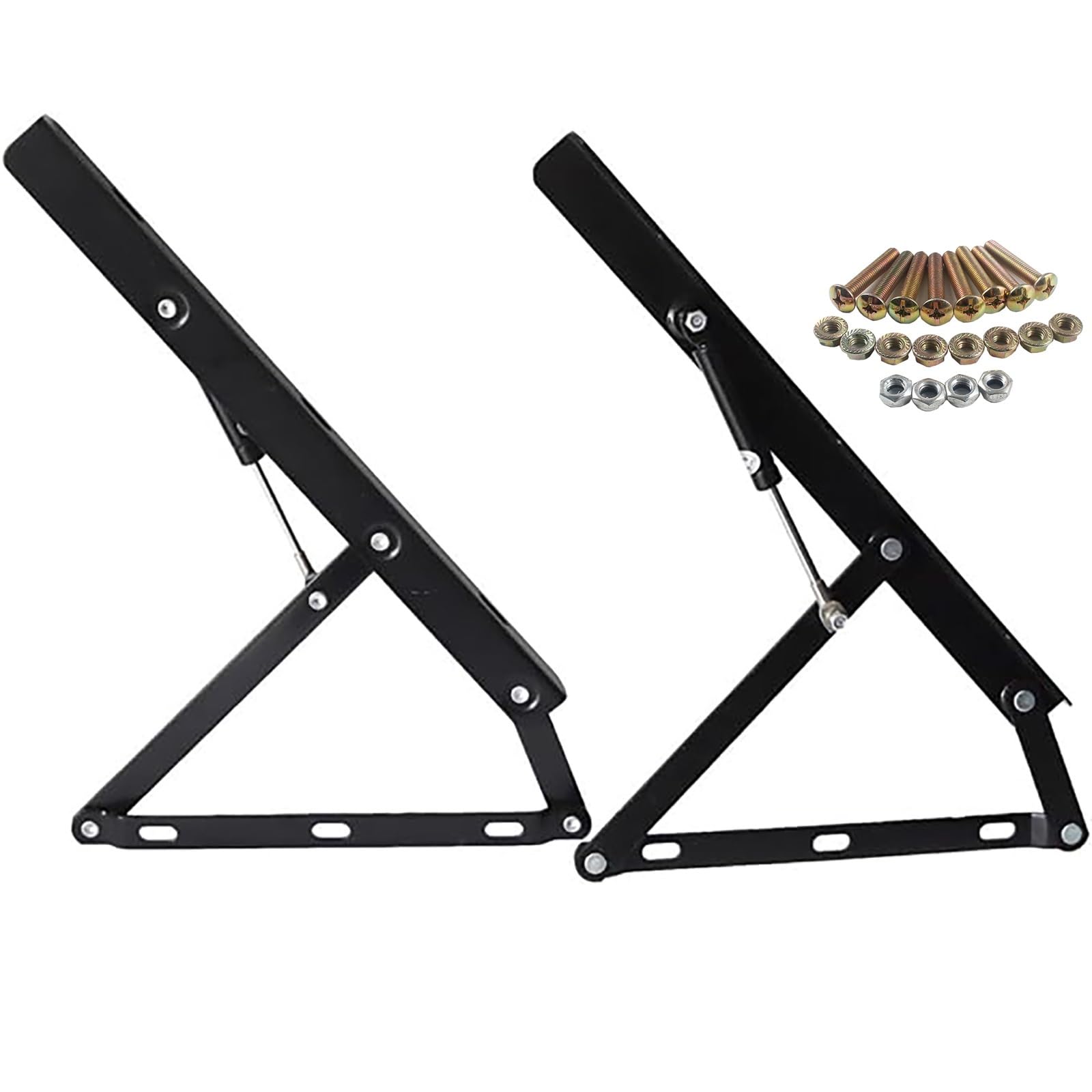 Storage Bed Lift Mechanism, Heavy Duty Gas Strut, Safety Hydraulic Rod, Buffer Damper, Double Sealing Rings, Precision Steel Pipe(Black,120cm/47in)