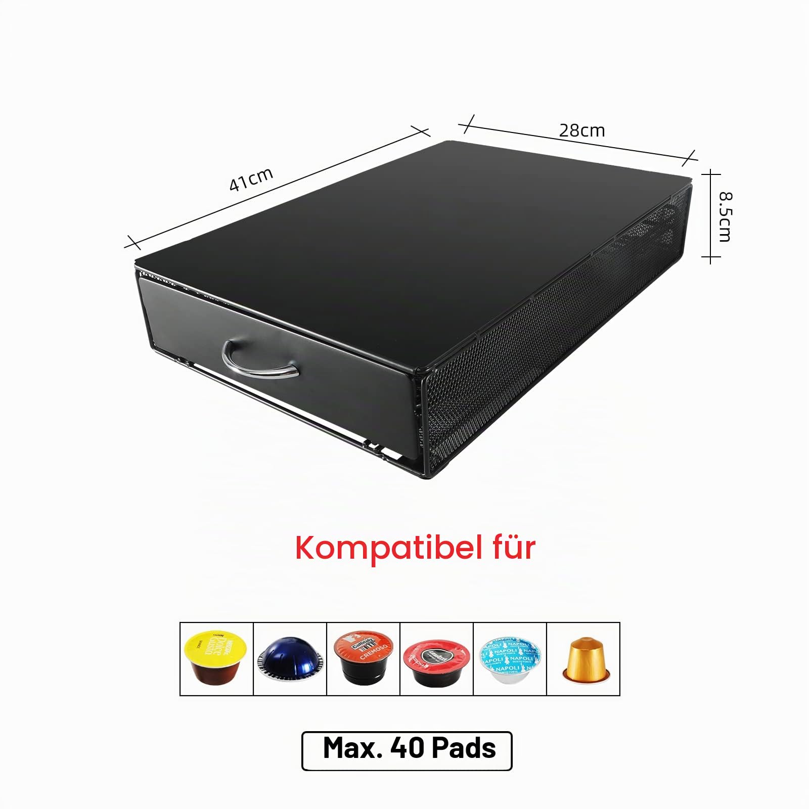 Kapselhalter Schubladen kompatibel für Dolce Gusto Kaffeekapseln.