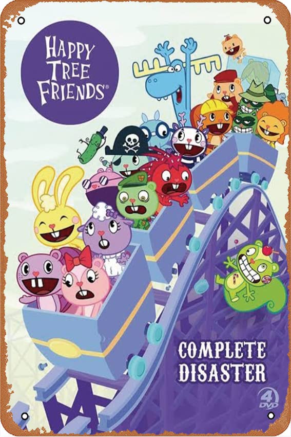 Happy Tree Friends (Live Action). Movie Poster Retro Metal Tin