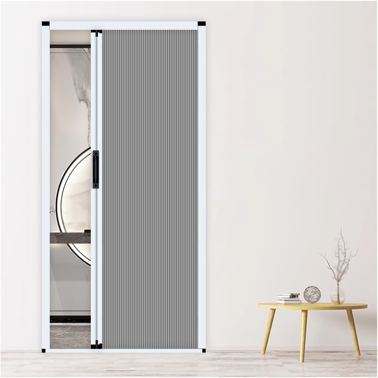 Nevthar Concertina Sliding Door for Doors,Accordion Folding Door,Customizabl Folding Internal Door,for Bathroom Shower Closet Kitchen Pantry,Indoor Blackout Thermal Insulation,Laundry Room