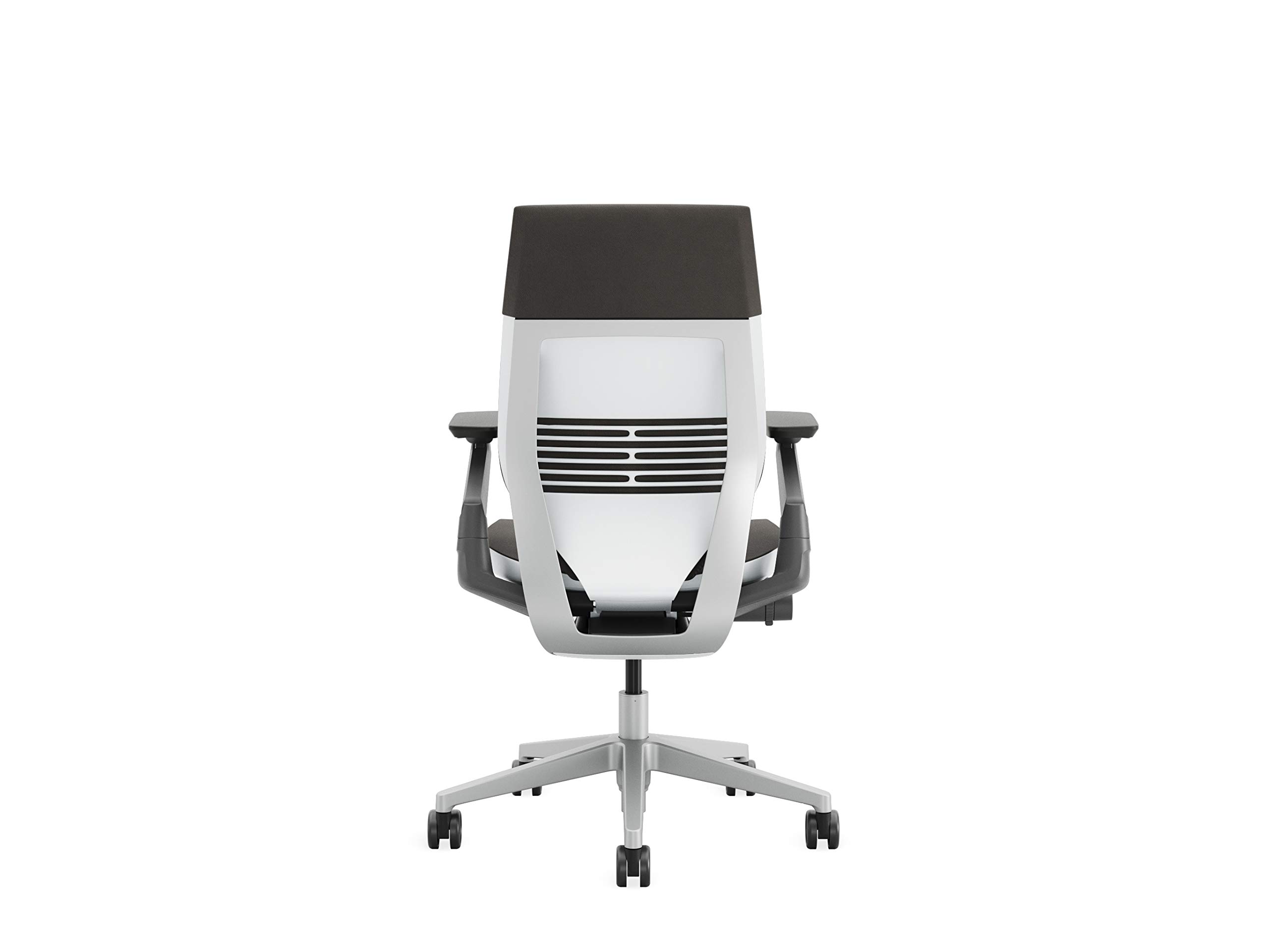 Steelcase Gesture Office Chair - Cogent: Connect Graphite Fabric, Shell Back, Light on Light Frame, Polished Aluminum Base