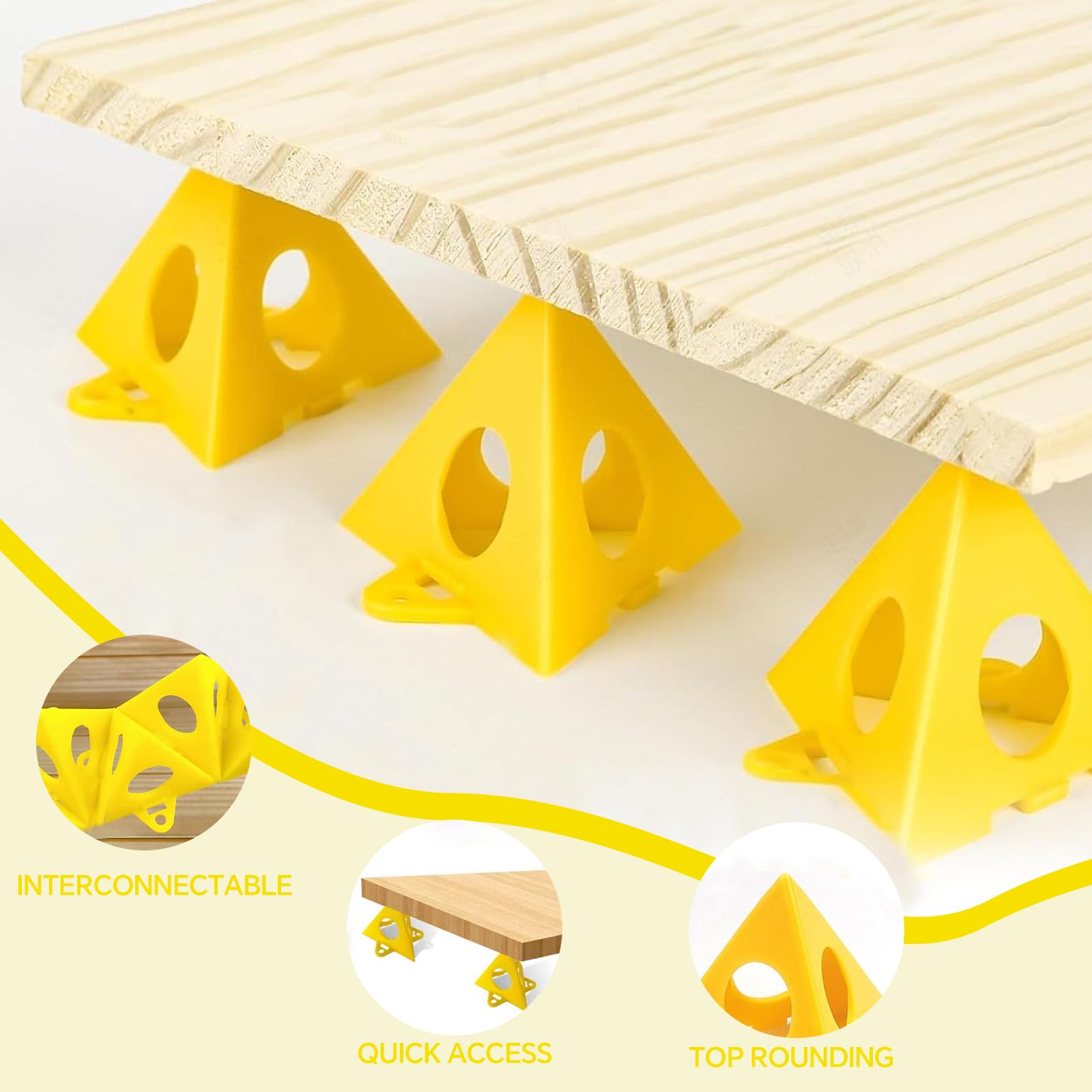 Supporto a piramide da pittore 30 Pezzi Giallo Cono Tela Triangolo di Vernice per Dipingere Mobili