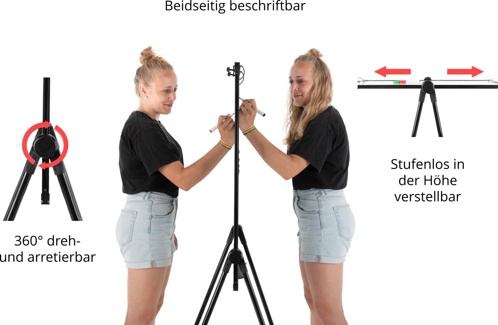 Stagecaptain WBB-9060 Whiteboard, Beidseitig beschreibbar, Abwischbar