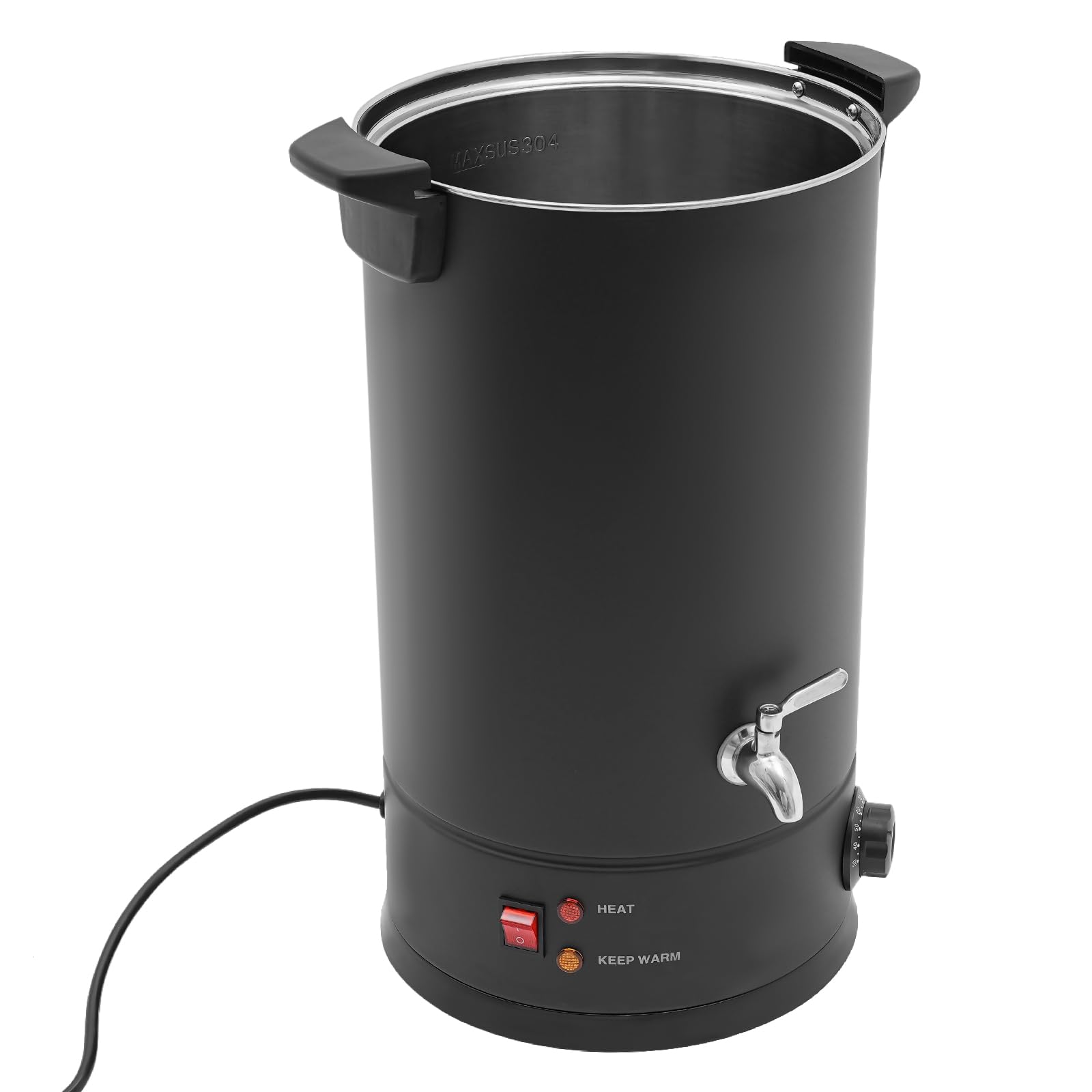 AUYART Derretidor de cera eléctrico de 15 l, 1800 W, para salón de belleza, calentador de cera profesional de acero inoxidable 304, control de temperatura 30-110 ℃, calentador de cera de parafina