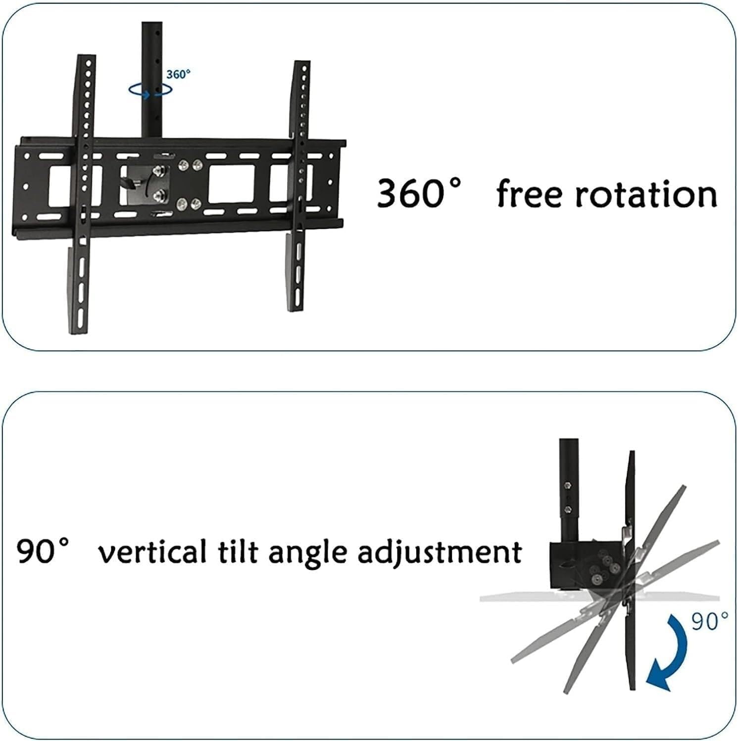 Soporte de Montaje para TV Soporte de Pared para TV Soporte de Techo Soporte de Montaje para TV, Soporte de TV Giratorio, inclinable y abatible