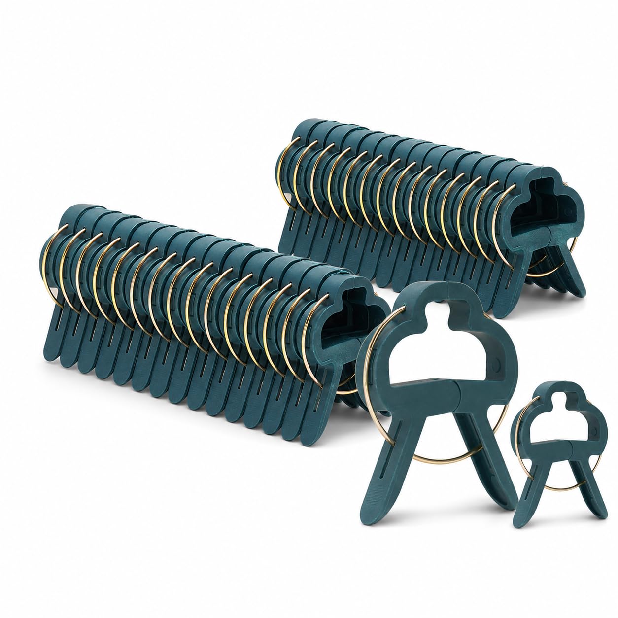 Fabulouz Green Heavy Duty Garden Clip Set, 60 Pack,