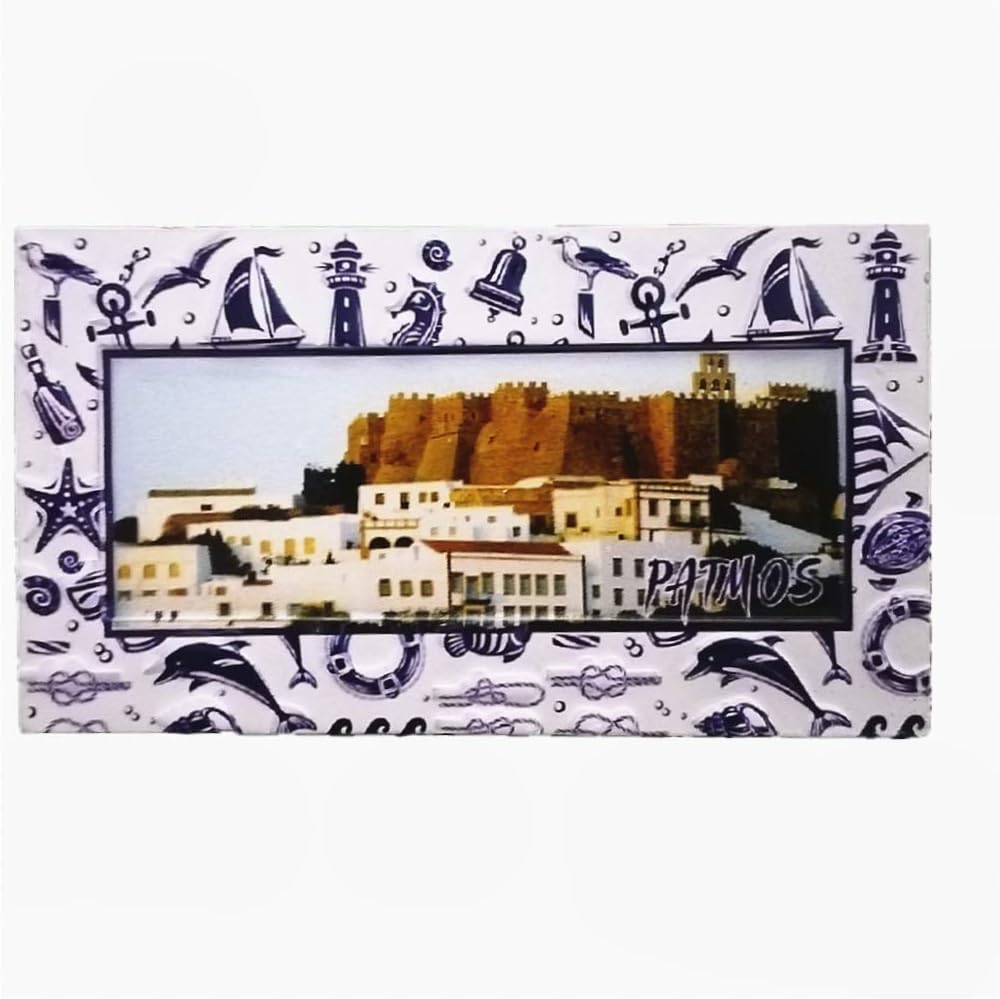 Muyu Magnet Souvenir Patmos Island Greece Aegean Sea Fridge Travel Gift Home Kitchen Decoration Refrigerator ic Sticker Collection