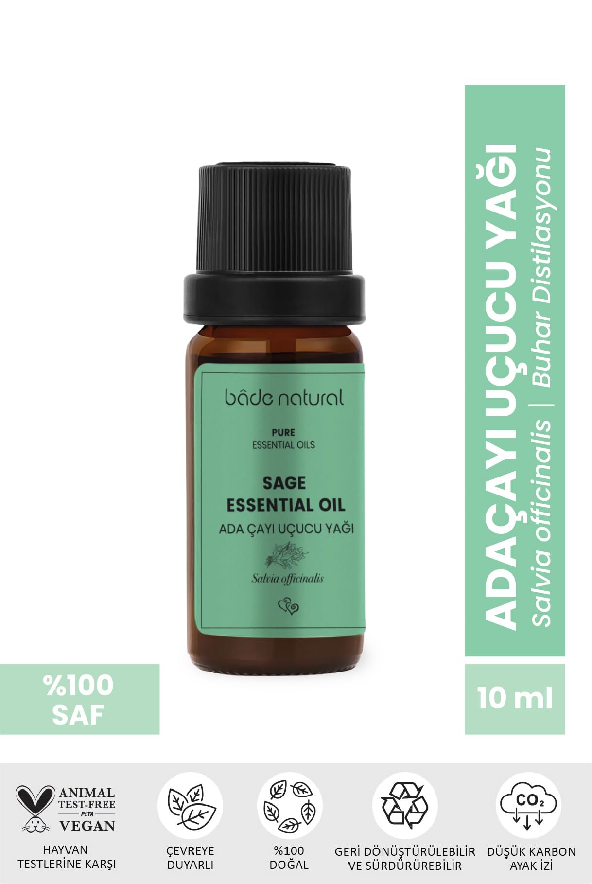 Bade Natural Adaçayı Uçucu Yağı 1 Paket (1 X 10 Ml)