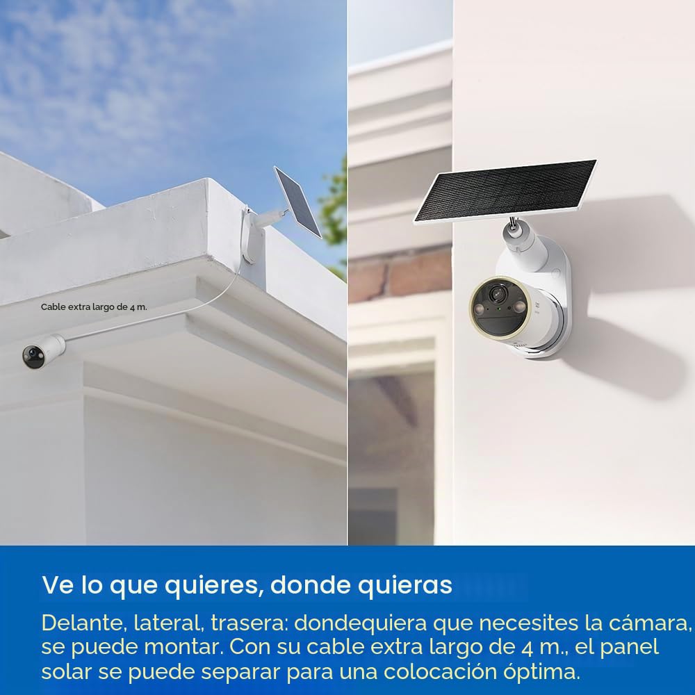 Tapo C460 Kit de cámara de Seguridad Solar de Doble Banda 4K-8MP, detección de IA Gratuita, Persona, Mascota y vehículo, visión Nocturna a Color Starlight, energía Solar, sin Cables, se instala Casi